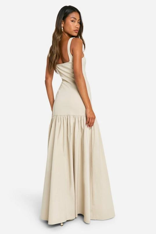 BOOHOO Bengaline Square Neck Maxi Skater Dress 2 BOOHOO Bengaline Square Neck Maxi Skater Dress - Image 2