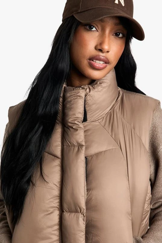 BOOHOO Quilt Detail Puffer Gilet 4 BOOHOO Quilt Detail Puffer Gilet - Image 4