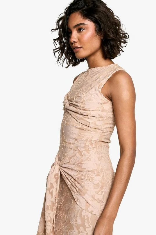 BOOHOO Tall Burnout Floral Tie Twist Maxi Dress 4 BOOHOO Tall Burnout Floral Tie Twist Maxi Dress - Image 4