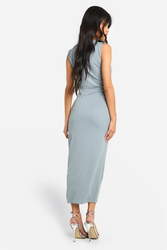 BOOHOO Sheer Ruched Midaxi Dress 2 BOOHOO Sheer Ruched Midaxi Dress - Image 2