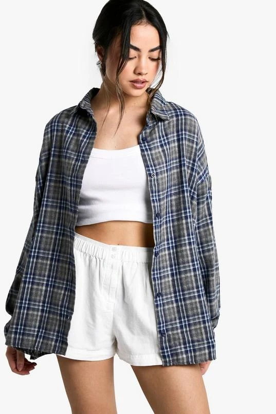 BOOHOO Check Oversized Shirt 1 BOOHOO Check Oversized Shirt