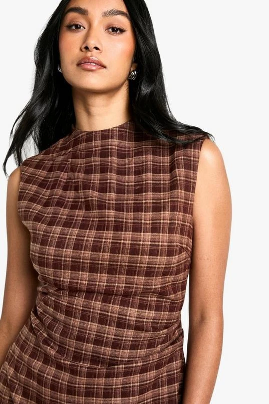 BOOHOO Check Tailored A-Line Mini Dress 4 BOOHOO Check Tailored A-Line Mini Dress - Image 4