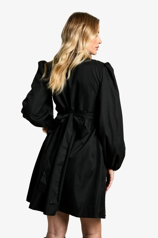 BOOHOO Maternity Woven Long Sleeve Wrap Smock Dress 2 BOOHOO Maternity Woven Long Sleeve Wrap Smock Dress - Image 2