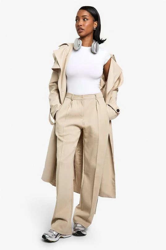 BOOHOO Premium Supersoft Interlock Tailored Straight Leg Pants 1 BOOHOO Premium Supersoft Interlock Tailored Straight Leg Pants