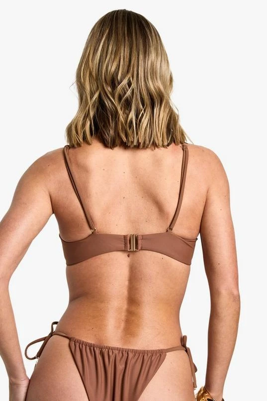 BOOHOO Feather Charm Trim Tie Front Underwired Bikini Top 2 BOOHOO Feather Charm Trim Tie Front Underwired Bikini Top - Image 2