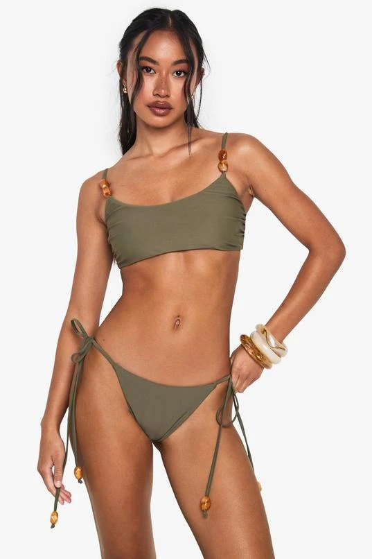 BOOHOO Resin Stone Tie Side Bikini Bottoms 1 BOOHOO Resin Stone Tie Side Bikini Bottoms