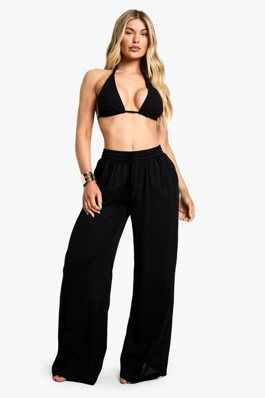 BOOHOO Beachwear Essentials Wide Leg Trousers 3 BOOHOO Beachwear Essentials Wide Leg Trousers - Image 3