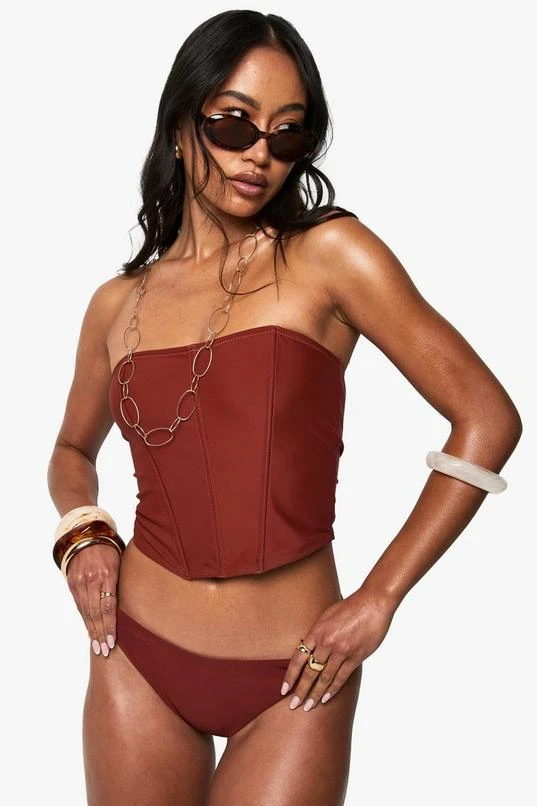 BOOHOO Premium Corset Detail Tankini Bikini Top 3 BOOHOO Premium Corset Detail Tankini Bikini Top - Image 3