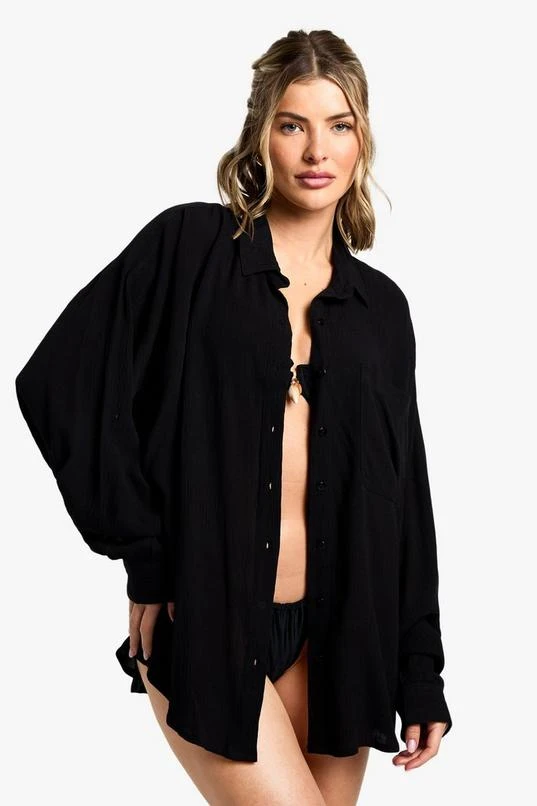 BOOHOO Beachwear Essentials Oversized Shirt 1 BOOHOO Beachwear Essentials Oversized Shirt
