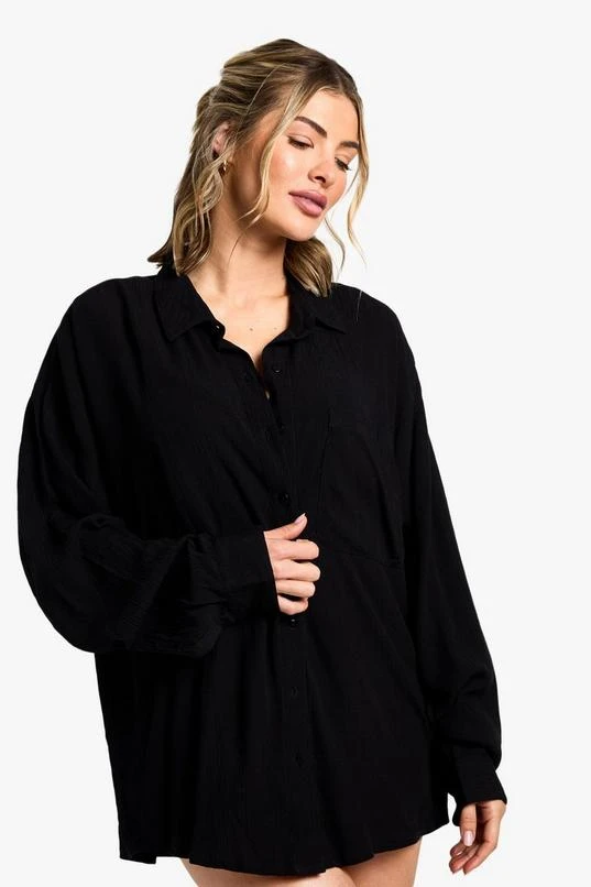 BOOHOO Beachwear Essentials Oversized Shirt 3 BOOHOO Beachwear Essentials Oversized Shirt - Image 3