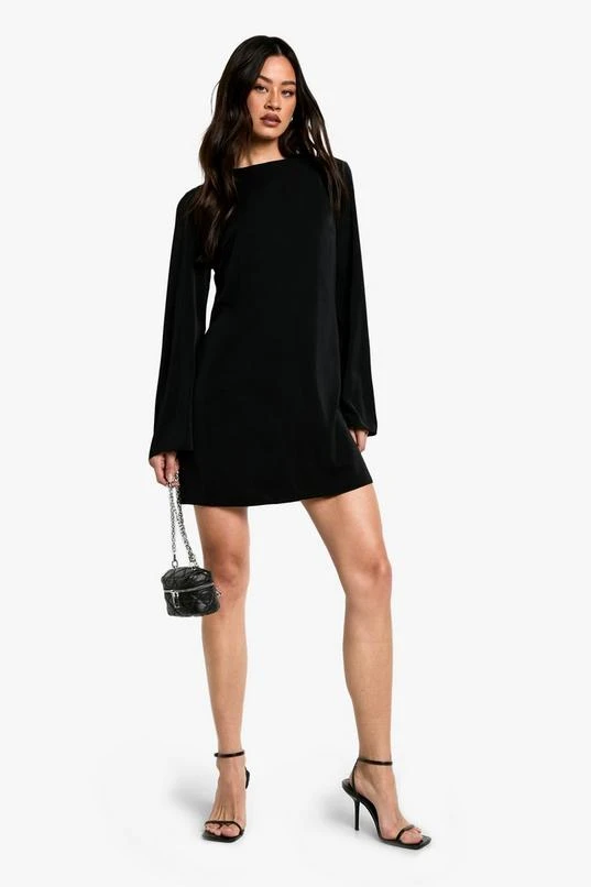 BOOHOO Tall Bow Detail Open Back Mini Dress 3 BOOHOO Tall Bow Detail Open Back Mini Dress - Image 3