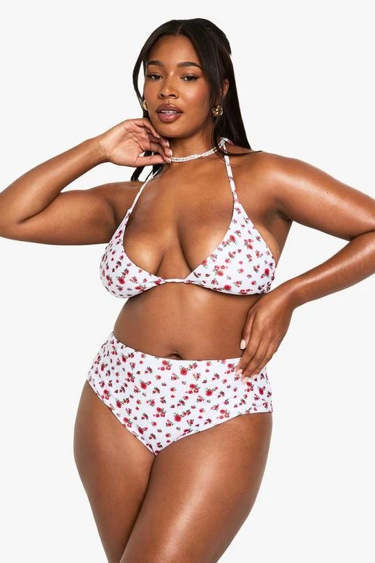 BOOHOO PLUS DITSY FLORAL TRIANGLE BIKINI SET 1 BOOHOO PLUS DITSY FLORAL TRIANGLE BIKINI SET