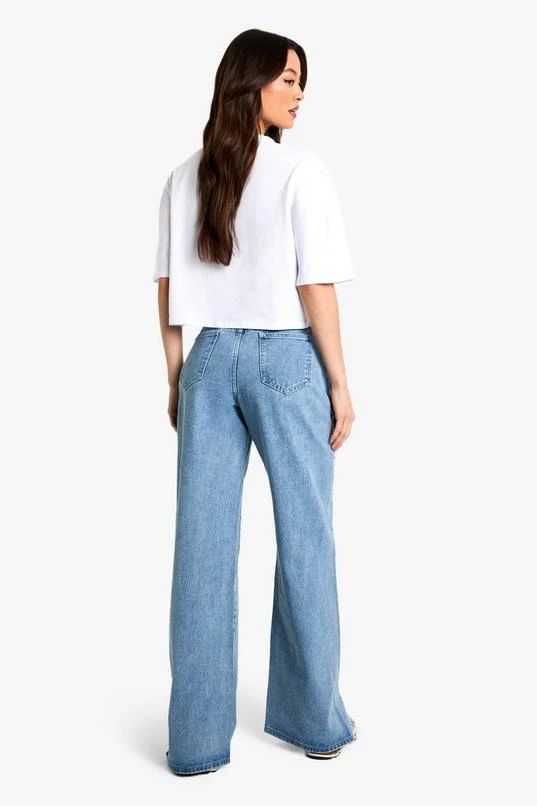 BOOHOO Tall Stud Detail Wide Leg Jean 2 BOOHOO Tall Stud Detail Wide Leg Jean - Image 2