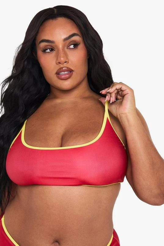 BOOHOO PLUS CONTRAST BINDING HIGH WAIST BIKINI SET 4 BOOHOO PLUS CONTRAST BINDING HIGH WAIST BIKINI SET - Image 4