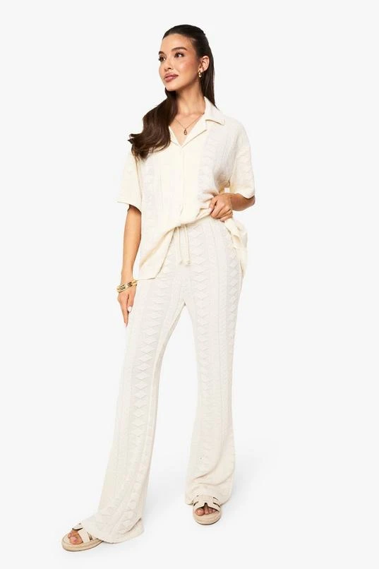BOOHOO Mix And Match Crochet Textured Patterned Trouser 3 BOOHOO Mix And Match Crochet Textured Patterned Trouser - Image 3