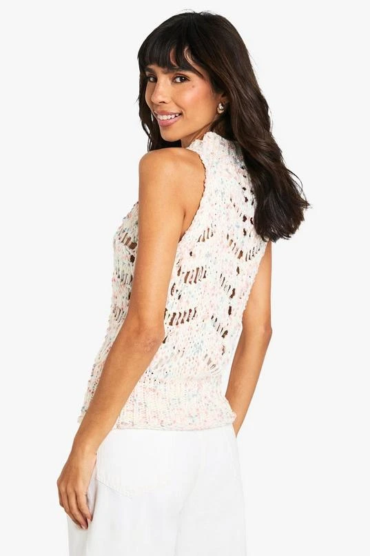 BOOHOO High Neck Sleeveless Knitted Top 2 BOOHOO High Neck Sleeveless Knitted Top - Image 2