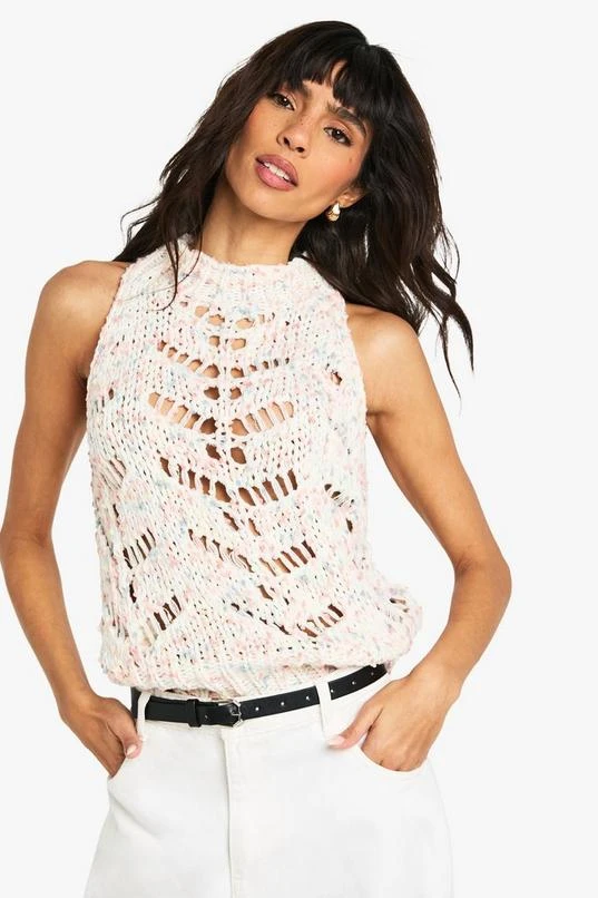 BOOHOO High Neck Sleeveless Knitted Top 3 BOOHOO High Neck Sleeveless Knitted Top - Image 3
