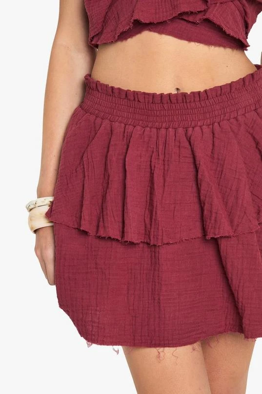 BOOHOO Cheesecloth Double Layer Ruffle Rara Mini Skirt 4 BOOHOO Cheesecloth Double Layer Ruffle Rara Mini Skirt - Image 4