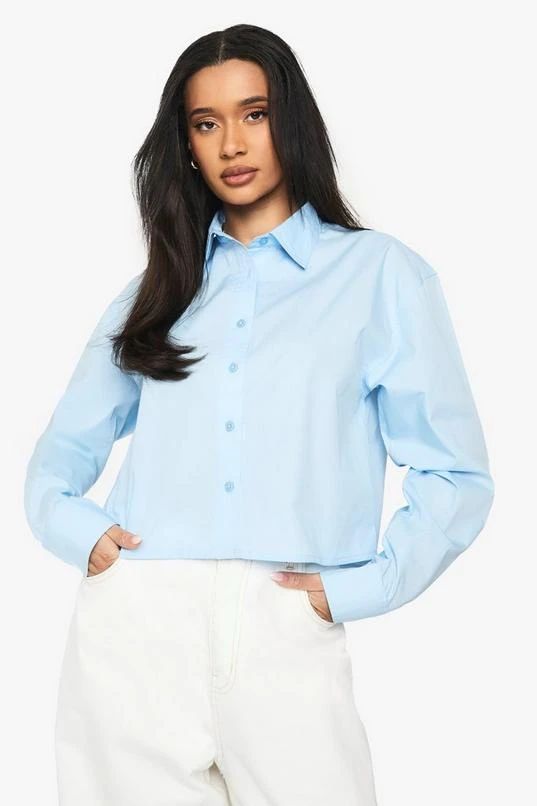 Boohoo Basics Cropped Shirt 1 Boohoo Basics Cropped Shirt