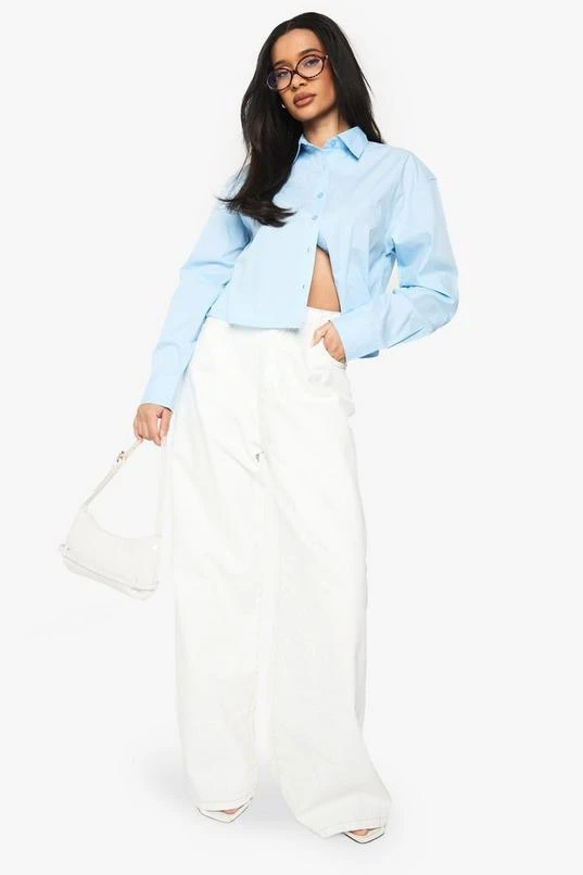 Boohoo Basics Cropped Shirt 3 Boohoo Basics Cropped Shirt - Image 3