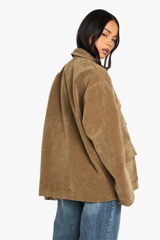 BOOHOO Suede Oversized Jacket 2 BOOHOO Suede Oversized Jacket - Image 2