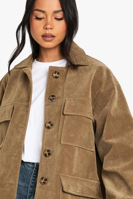 BOOHOO Suede Oversized Jacket 4 BOOHOO Suede Oversized Jacket - Image 4
