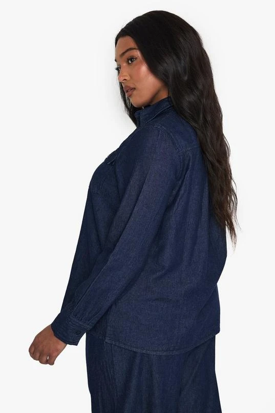 BOOHOO Plus Denim Western Shirt 2 BOOHOO Plus Denim Western Shirt - Image 2