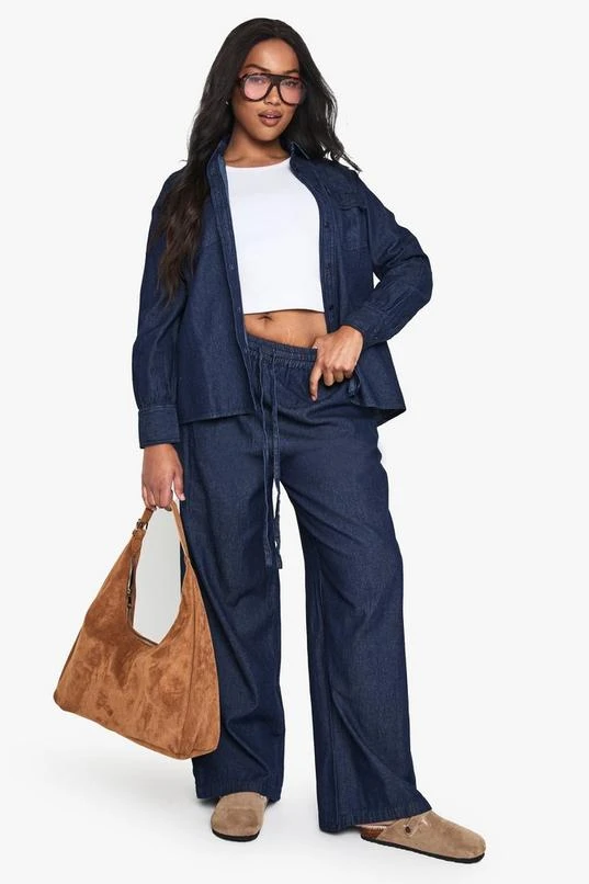 BOOHOO Plus Denim Western Shirt 3 BOOHOO Plus Denim Western Shirt - Image 3