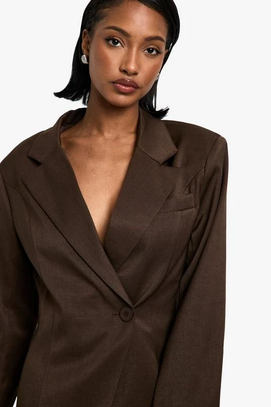 BOOHOO Woven Tailored Cinched Blazer 4 BOOHOO Woven Tailored Cinched Blazer - Image 4