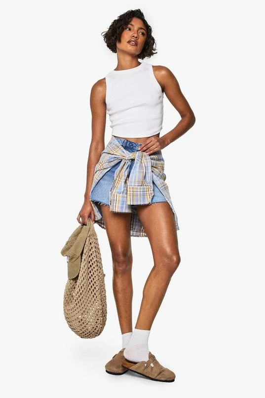 BOOHOO Tall Denim Mini Short 3 BOOHOO Tall Denim Mini Short - Image 3