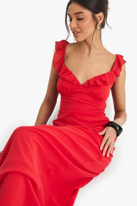 BOOHOO Chiffon Strappy Midaxi Dress 4 BOOHOO Chiffon Strappy Midaxi Dress - Image 4