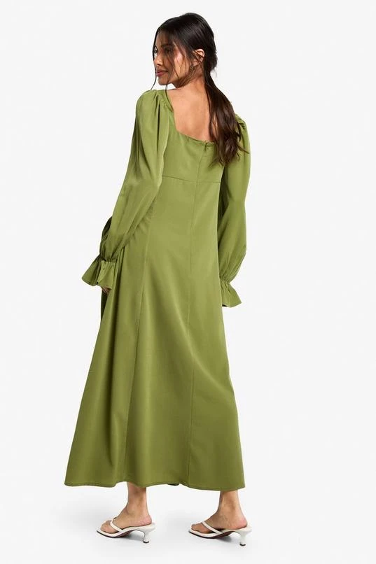 BOOHOO Textured Milkmaid Maxi Dress 2 BOOHOO Textured Milkmaid Maxi Dress - Image 2