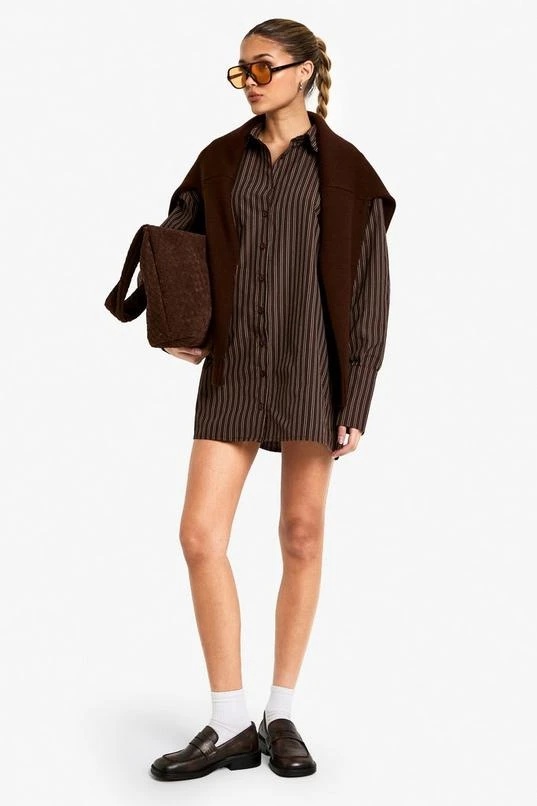 BOOHOO Oversized Stripe Shirt Dress 3 BOOHOO Oversized Stripe Shirt Dress - Image 3