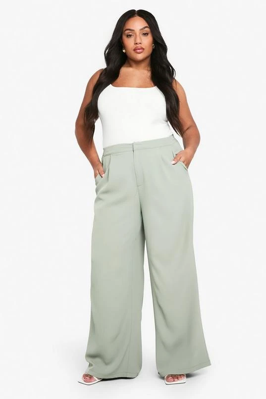 BOOHOO Plus Elasticated Back Tailored Trouser 1 BOOHOO Plus Elasticated Back Tailored Trouser