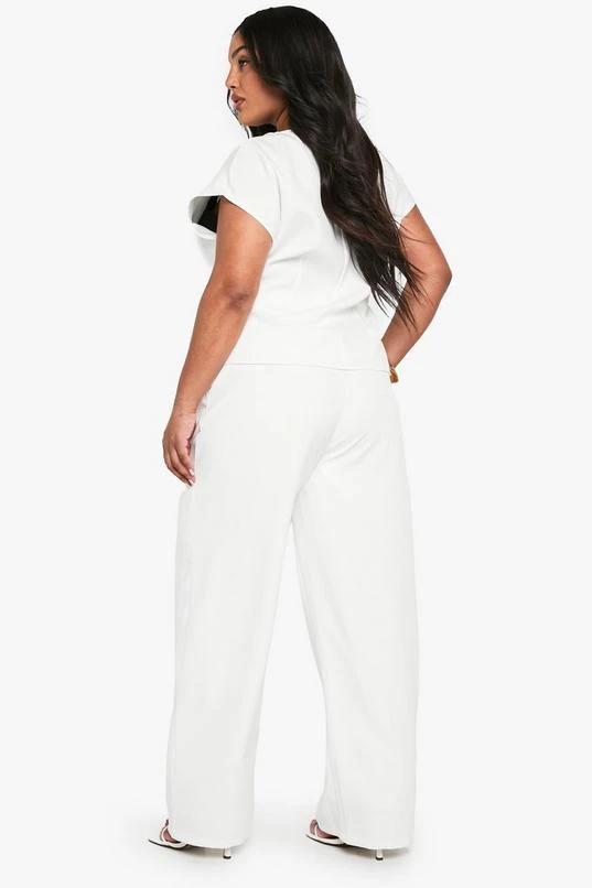 BOOHOO Plus Wide Leg Tailored Trousers 2 BOOHOO Plus Wide Leg Tailored Trousers - Image 2