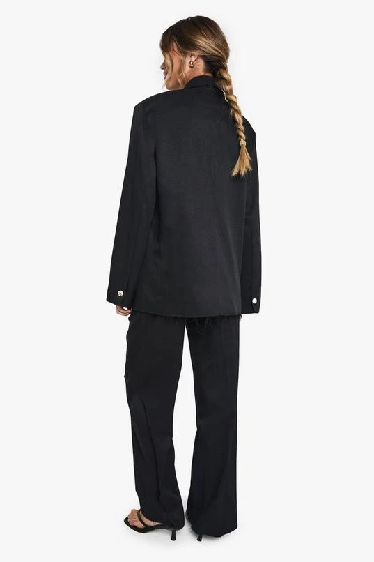 BOOHOO Woven Tailored Frayed Hem Wide Leg Trousers 2 BOOHOO Woven Tailored Frayed Hem Wide Leg Trousers - Image 2