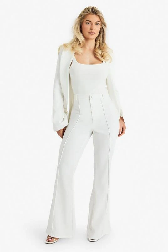 BOOHOO Occasion Tailored Slim Flare Trousers 3 BOOHOO Occasion Tailored Slim Flare Trousers - Image 3