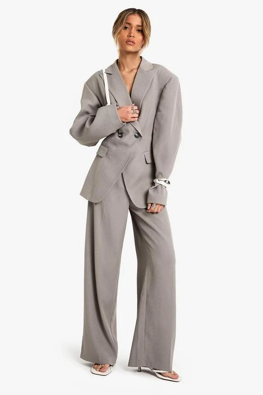 BOOHOO Woven Tailored Slim Straight Leg Trousers 3 BOOHOO Woven Tailored Slim Straight Leg Trousers - Image 3