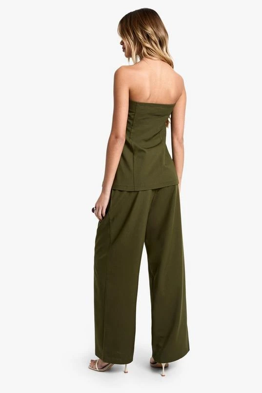 BOOHOO Woven Elasticated Waist Wide Leg Trousers 2 BOOHOO Woven Elasticated Waist Wide Leg Trousers - Image 2