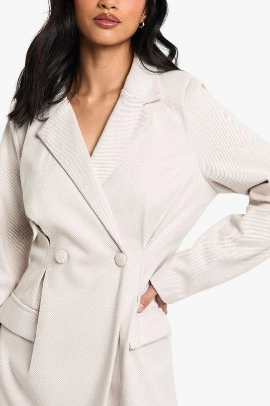 BOOHOO Petite Herringbone Tailored Fitted Blazer Dress 4 BOOHOO Petite Herringbone Tailored Fitted Blazer Dress - Image 4