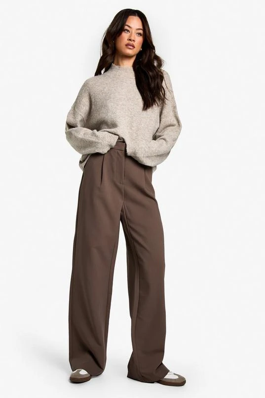 BOOHOO Tall Essential Straight Leg Trouser 3 BOOHOO Tall Essential Straight Leg Trouser - Image 3