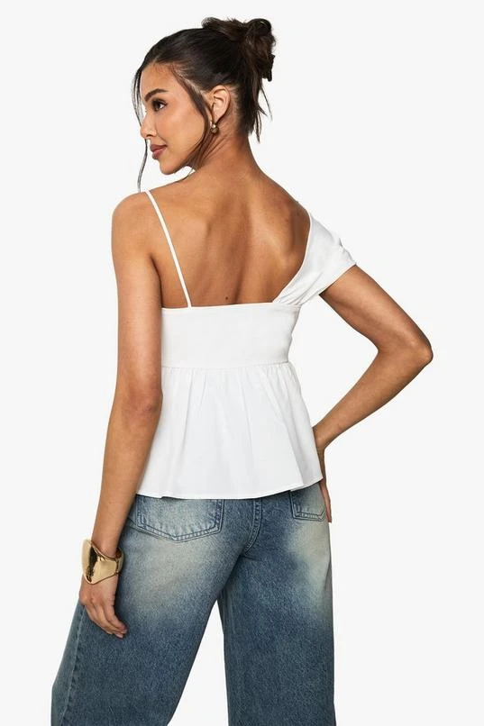 BOOHOO Woven Knot Strap Detail Cami Top 2 BOOHOO Woven Knot Strap Detail Cami Top - Image 2