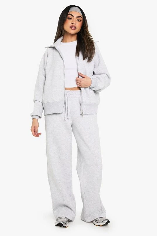 BOOHOO Zip Through Bomber Sweatshirt Tracksuit 3 BOOHOO Zip Through Bomber Sweatshirt Tracksuit - Image 3