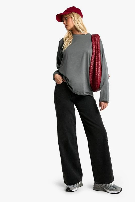 Boohoo Basics Oversized Long Sleeve T-shirt 3 Boohoo Basics Oversized Long Sleeve T-shirt - Image 3
