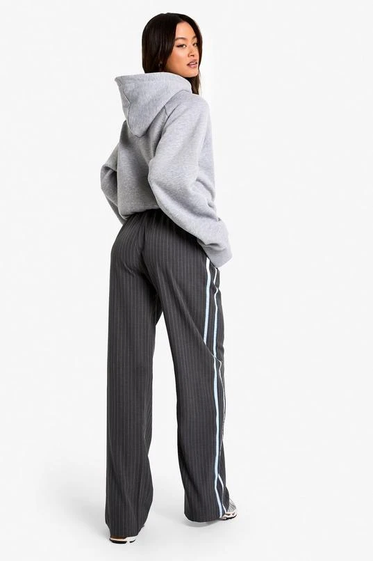 BOOHOO Tall Contrast Pinstripe Trousers 2 BOOHOO Tall Contrast Pinstripe Trousers - Image 2