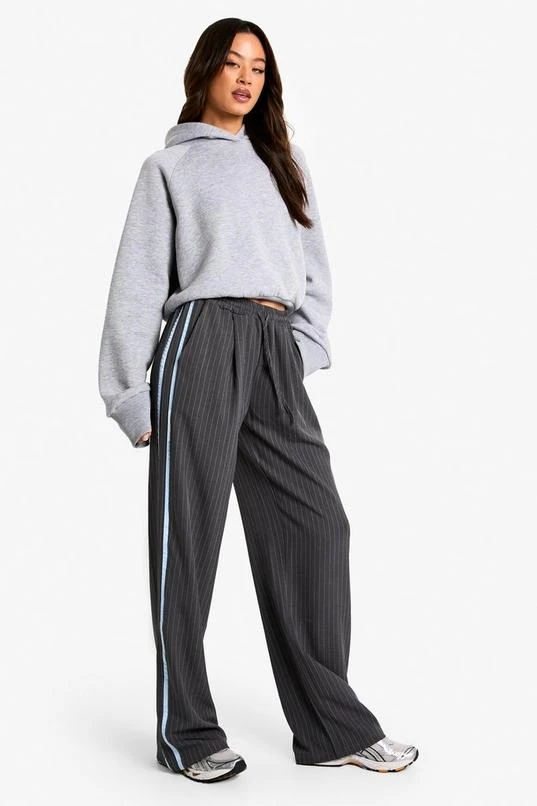 BOOHOO Tall Contrast Pinstripe Trousers 3 BOOHOO Tall Contrast Pinstripe Trousers - Image 3