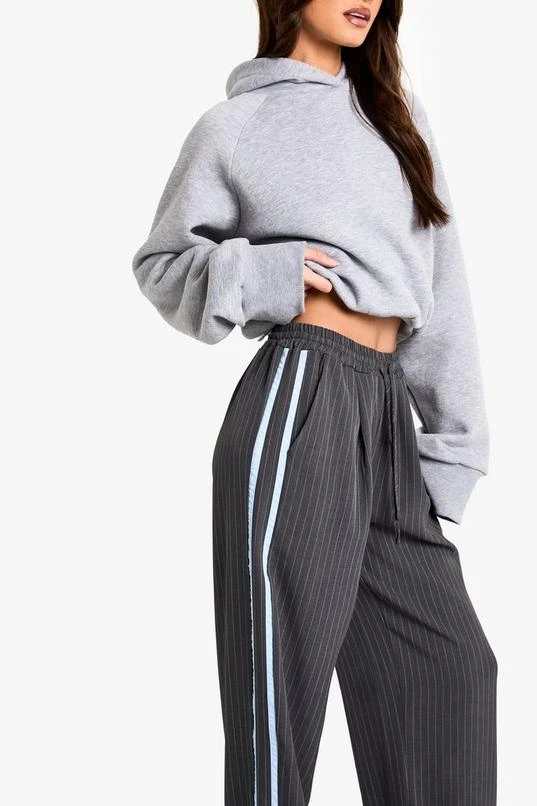 BOOHOO Tall Contrast Pinstripe Trousers 4 BOOHOO Tall Contrast Pinstripe Trousers - Image 4