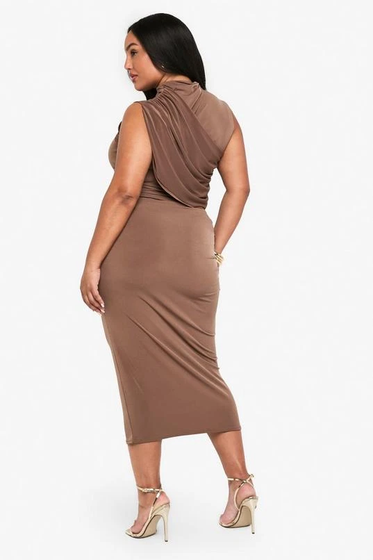 BOOHOO PLUS ONE SHOULDER RUCHED DETAIL MAXI DRESS 2 BOOHOO PLUS ONE SHOULDER RUCHED DETAIL MAXI DRESS - Image 2