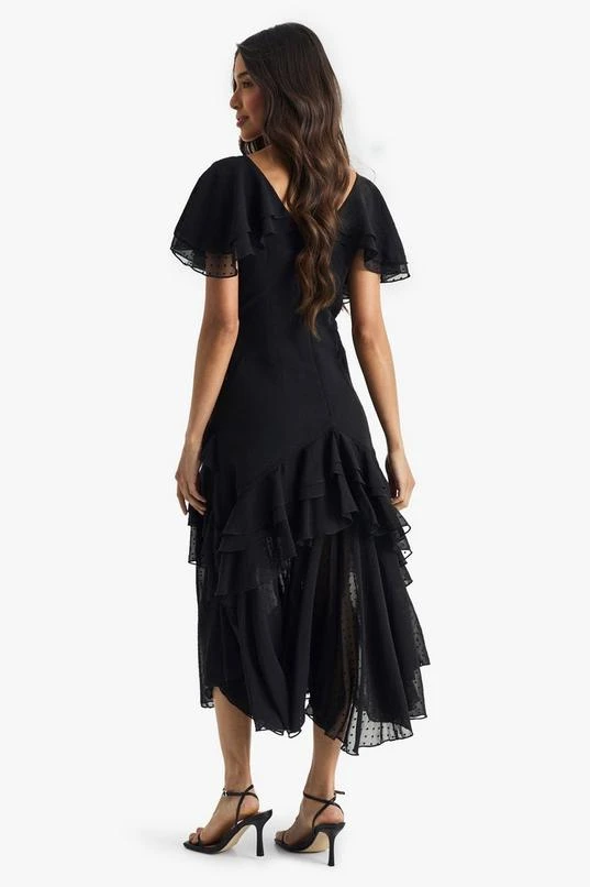 BOOHOO Dobby Frill Detail Maxi Dress 2 BOOHOO Dobby Frill Detail Maxi Dress - Image 2