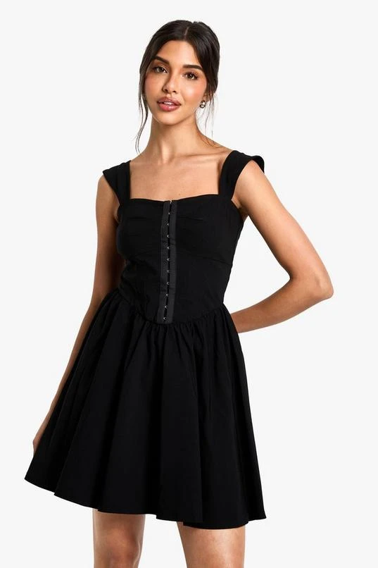 BOOHOO Hook & Eye Detail Strappy Mini Dress 1 BOOHOO Hook & Eye Detail Strappy Mini Dress